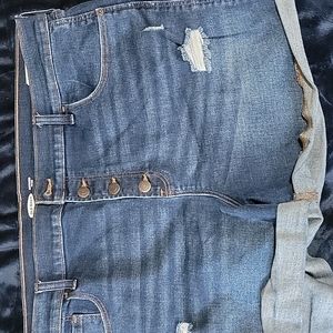 Old Navy Boyfriend Mid Rise Distressed Shorts